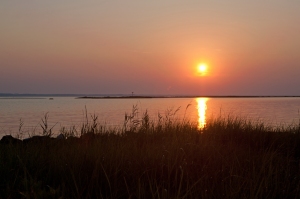 Sunset at Bay Water House. Chesapeake Bay, Maryland